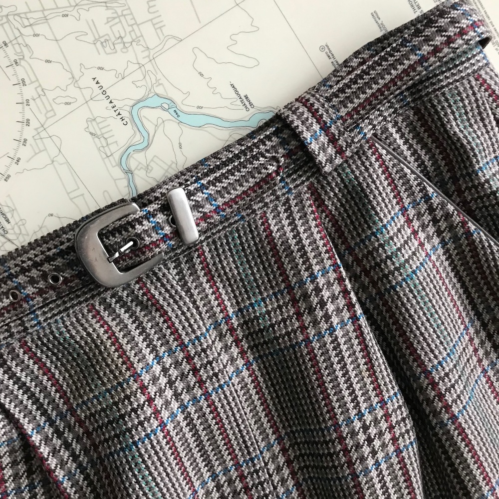 Vintage Wool Houndstooth Skirt